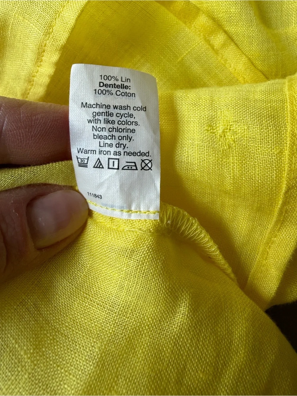 J. Crew Linen Crochet Womens Size 12 Top Yellow Summer Vacation Lightweight